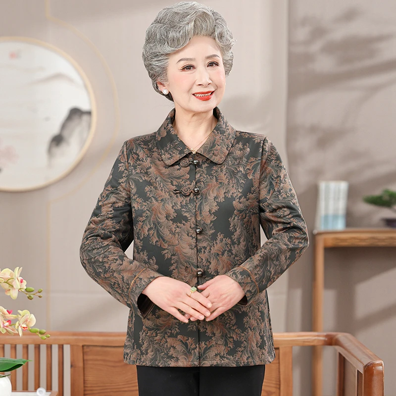 中老年人春装外套女妈妈装宽松休闲唐装老太太衣服奶奶春秋装新款