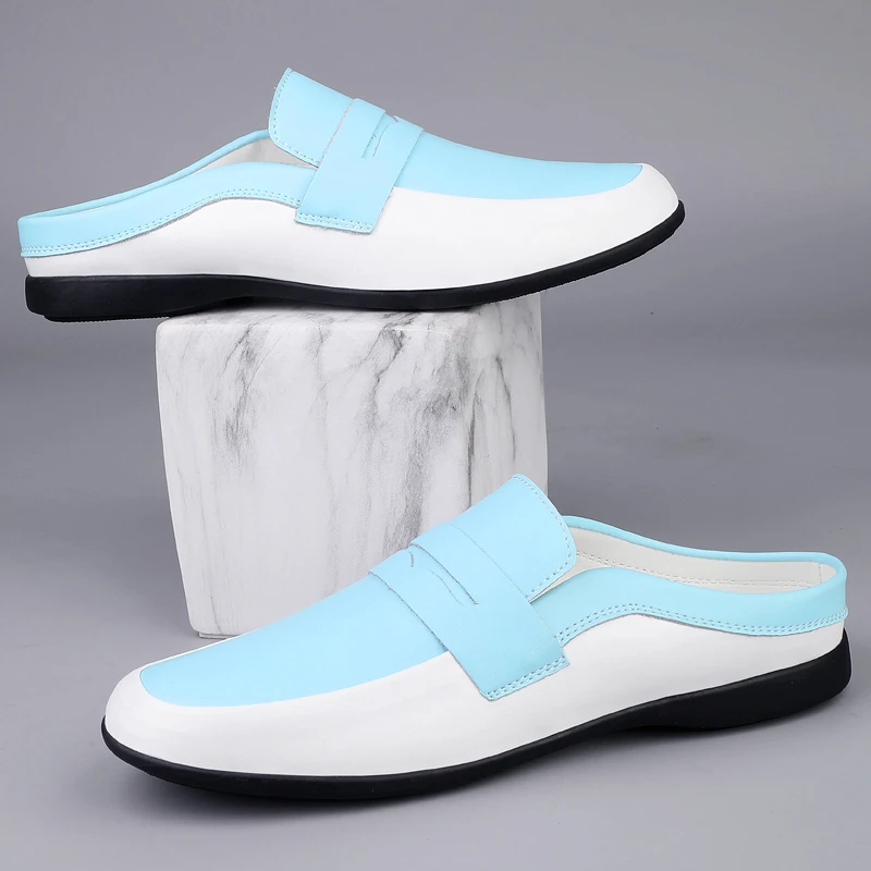 男鞋透气夏季新品凉鞋休闲百搭包头一脚蹬豆豆鞋时尚车潮流驾车鞋