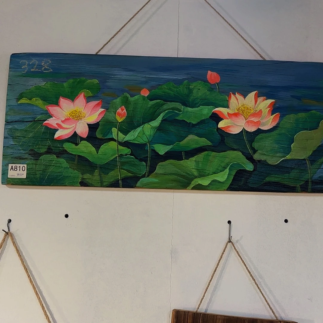 迃***ა侘寂风老门板丙烯画