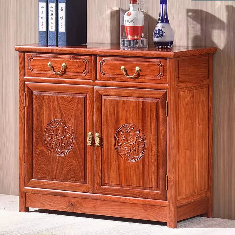 红木刺猬紫檀新中式家具餐边柜花梨木茶水柜实木玄关柜酒柜储物柜
