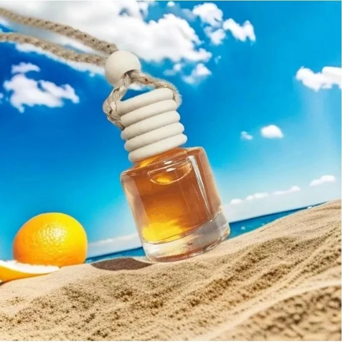 【拍5发6】车载香水挂件高档持久淡吊坠香薰透明香水吊坠挂件