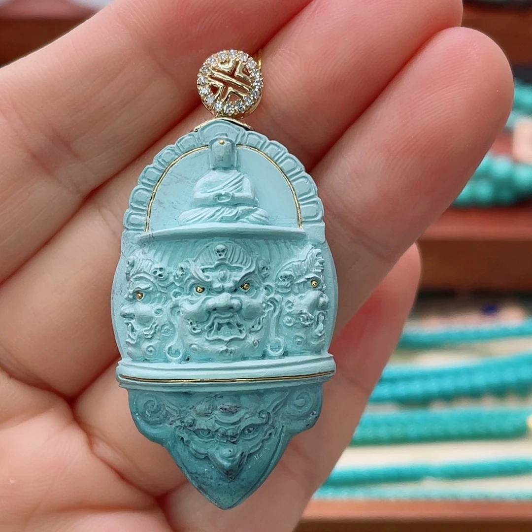 未镶嵌绿松石珠宝半成品