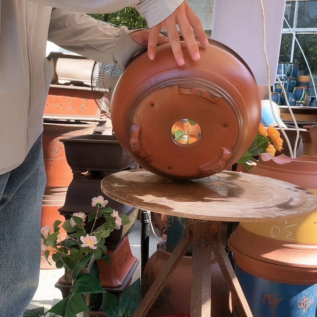 仿古鱼缸大花盆紫砂花盆