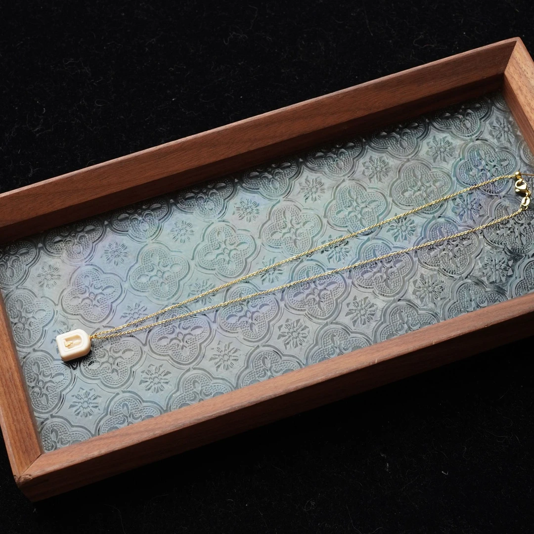 佛影随行 天然猛犸牙雕刻无像佛12*15*7mm吊坠项链