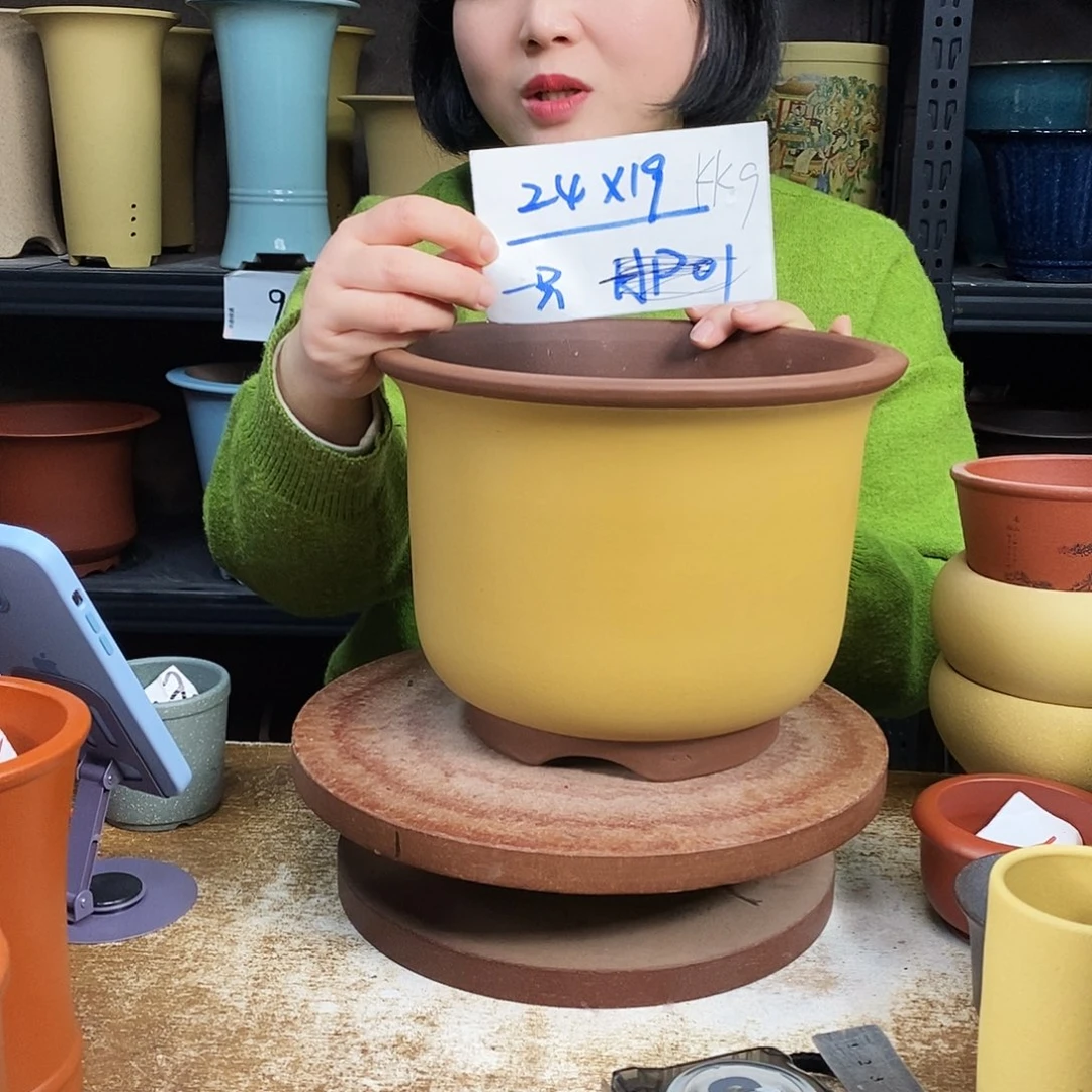 紫砂紫砂花盆一只KK9