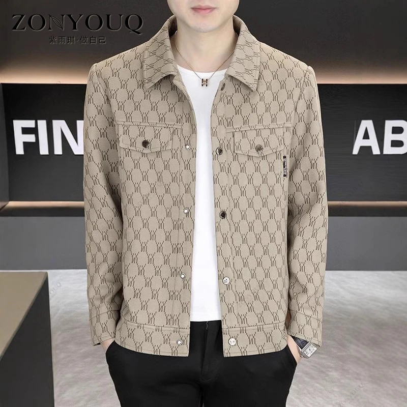 夹克男士秋冬加绒加厚保暖修身商务休闲韩版时尚潮流百搭翻领外套