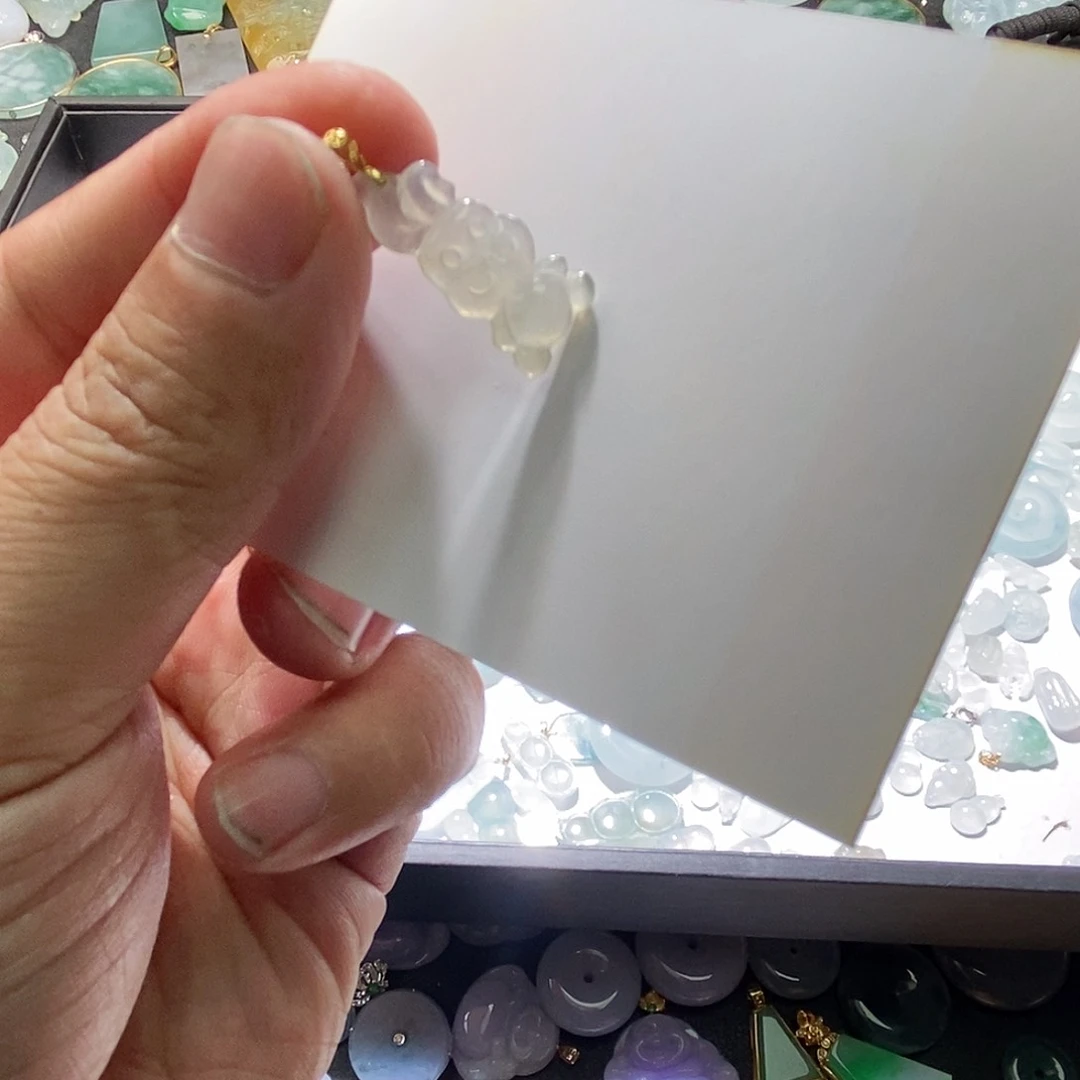 翡翠颈饰18K金镶嵌天然