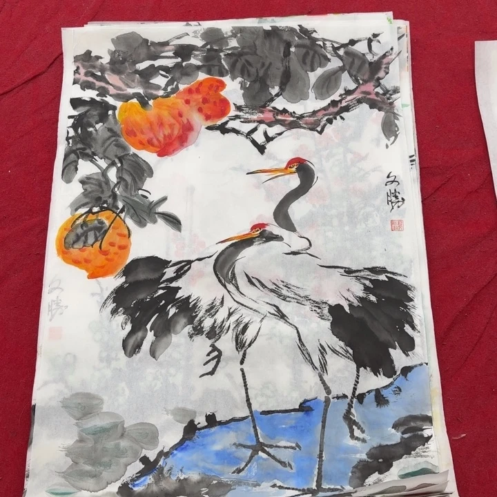 国画花鸟的翅膀和翅膀是