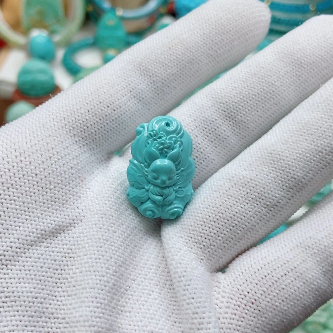 绿松石未镶嵌凤九