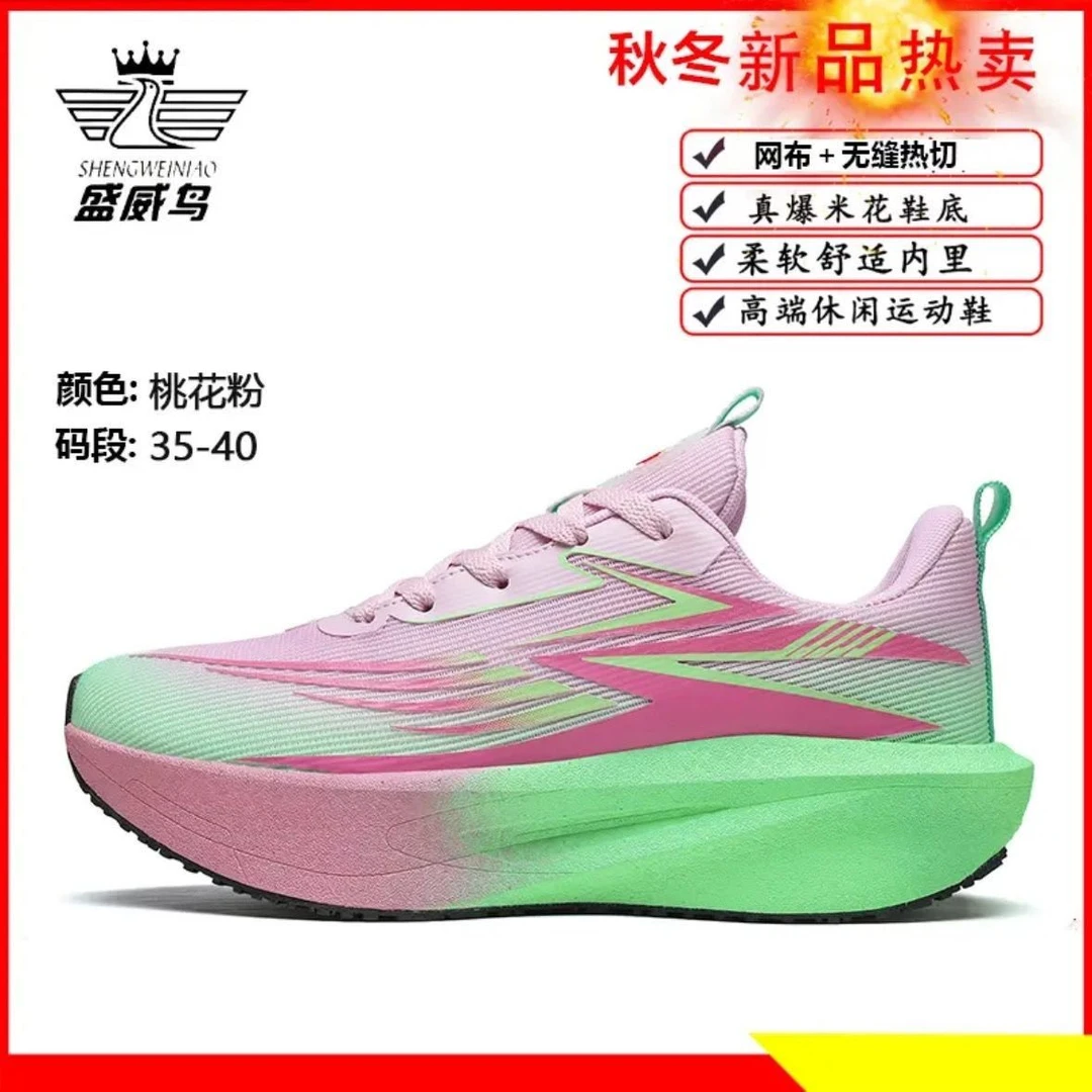盛威鸟秋冬网面碳板竞速减震情侣款竞速跑步运动鞋