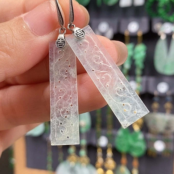 翡翠未镶嵌耳饰翡翠