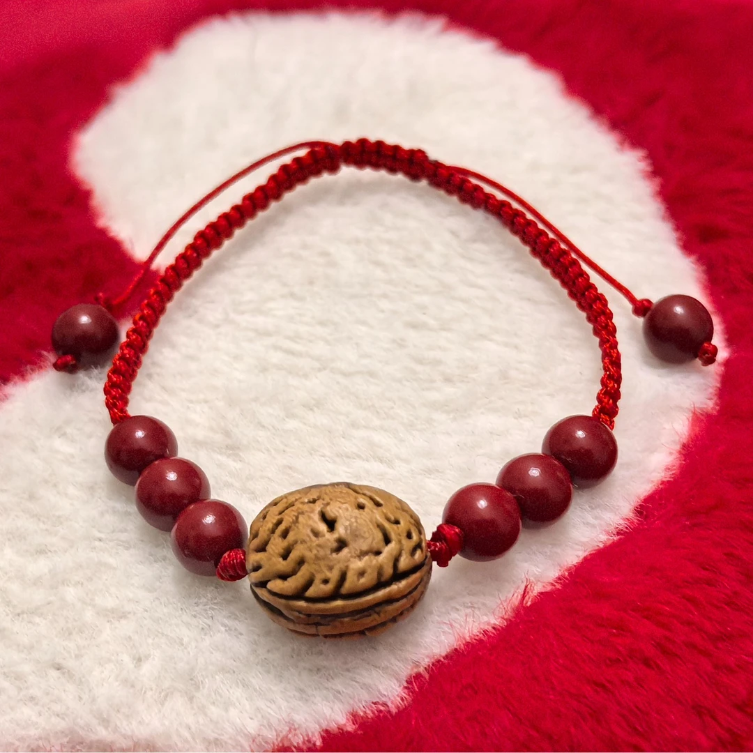 非金属桃核红绳手绳宝宝成人防惊吓护身符