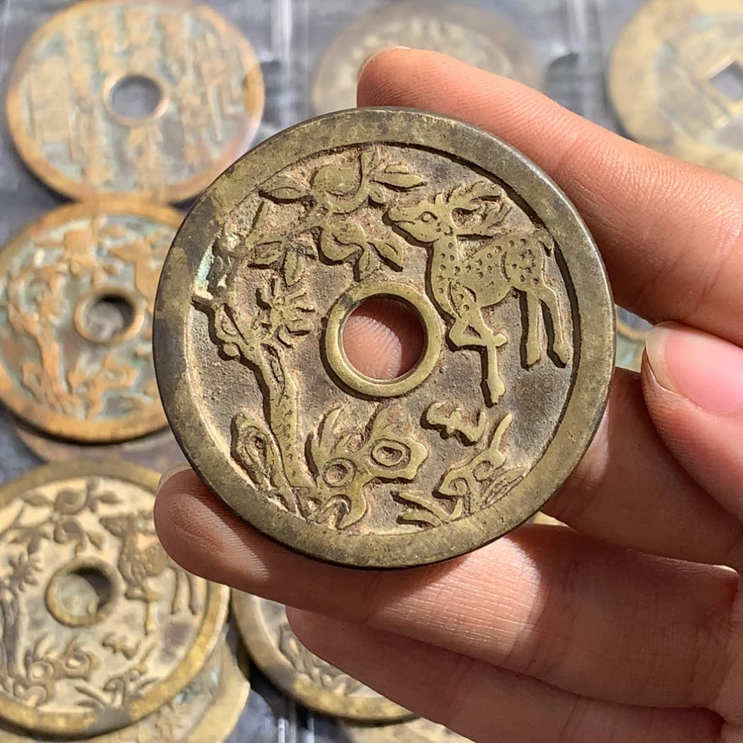 铜锦*花钱手工翻砂现代工艺品不退不换
