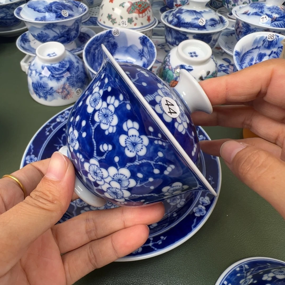 景德镇纯手工纯手绘茶具木木44