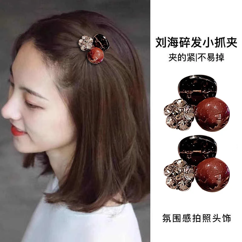 精致高级感红色小抓夹前额刘海碎发发夹新款高端侧边边夹女