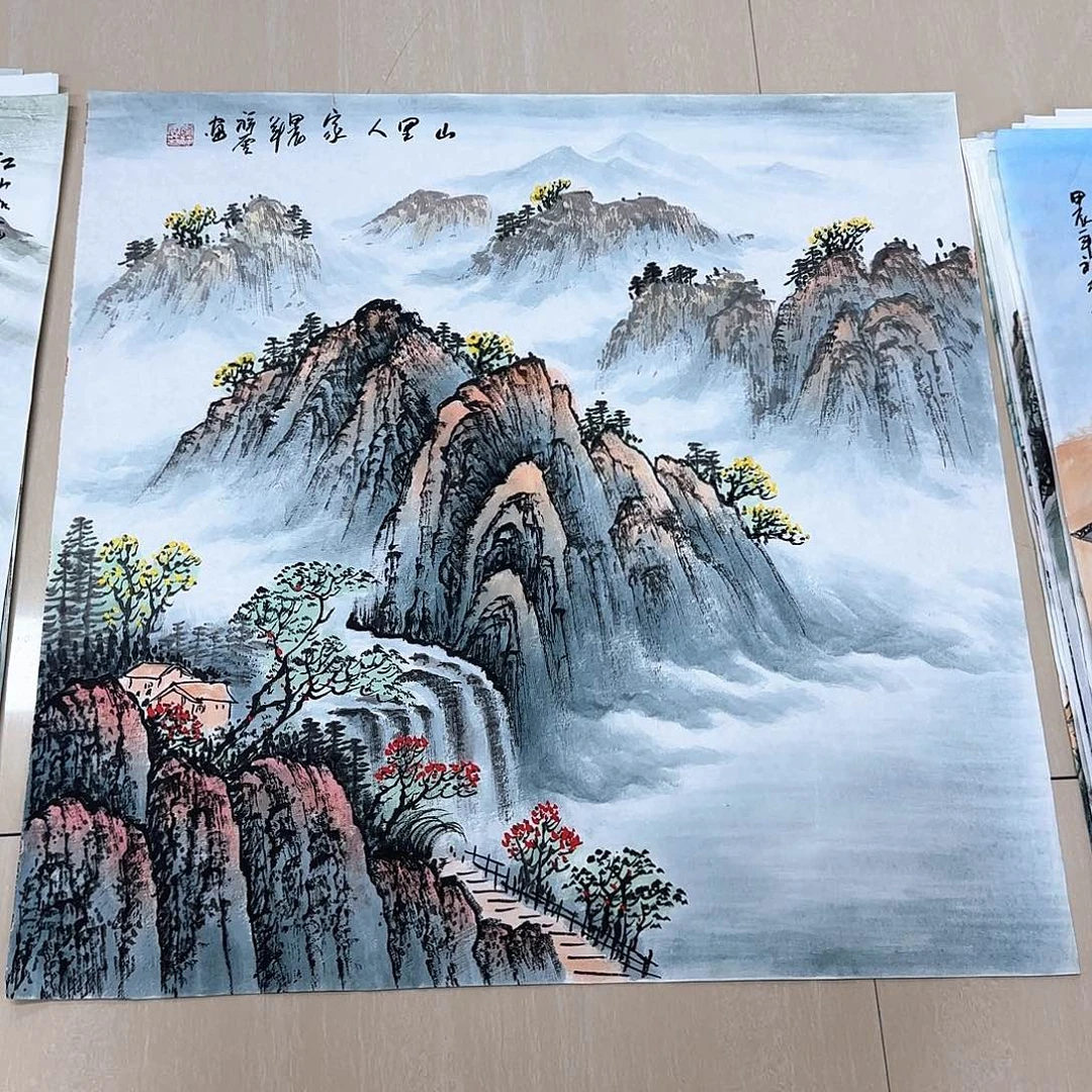 国画国画作品展。国画