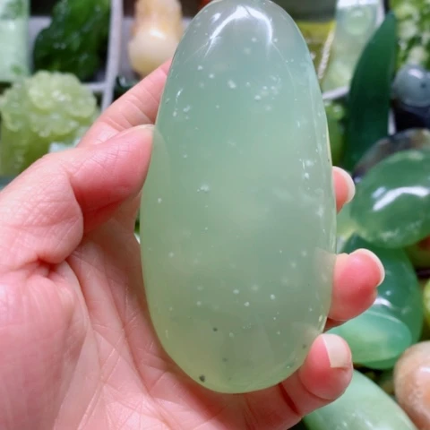 蛇纹石玉未镶嵌手把件