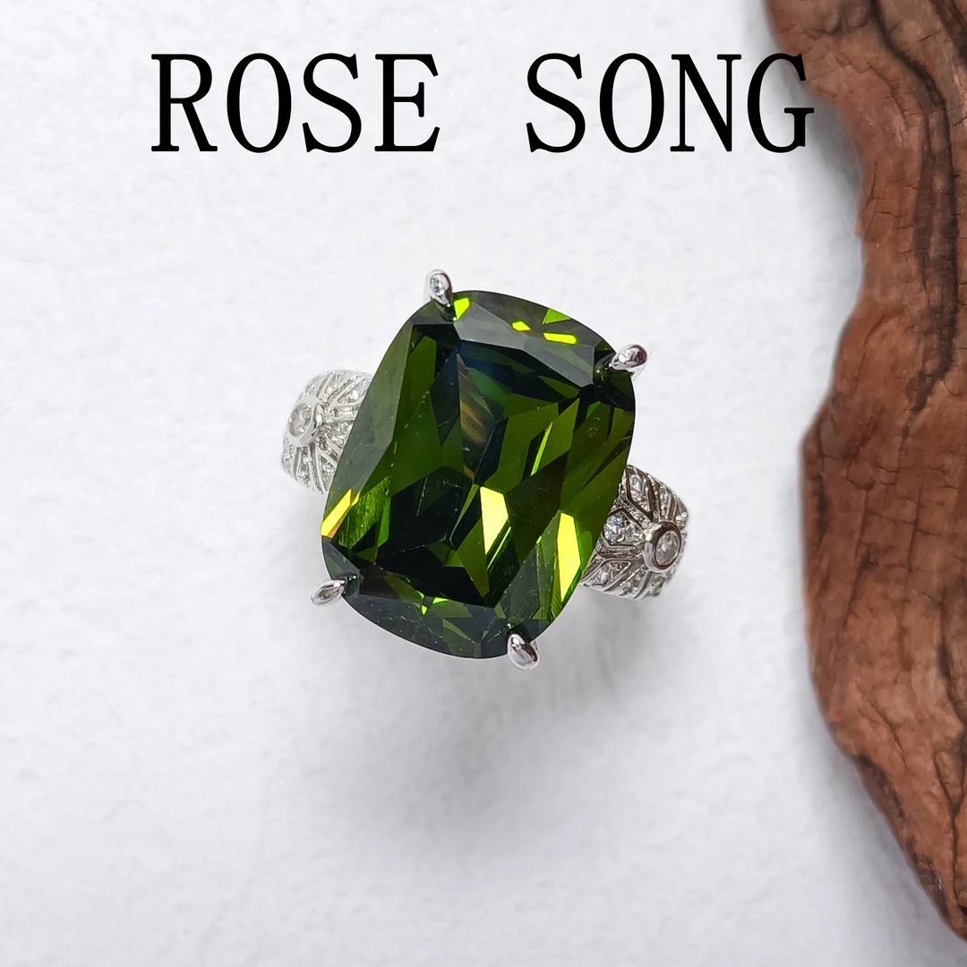 铜合金合成锆石戒指 WRSS-002088【绿野仙林】戒指气质简约精致