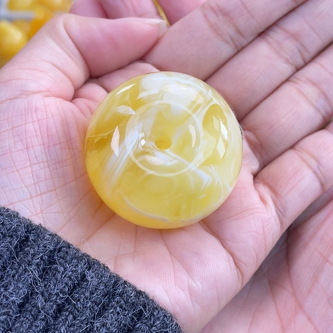 琥珀未镶嵌珠宝奇石微瑕h48