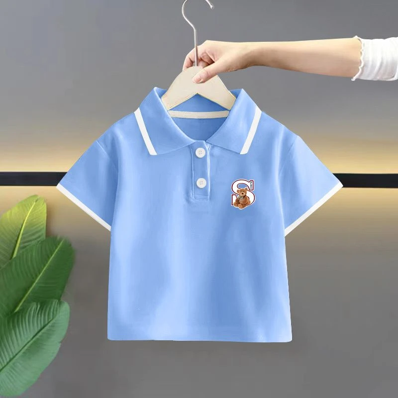 儿童短袖男童t恤夏季纯棉女童polo衫上衣夏款半袖宝宝夏装童装潮T