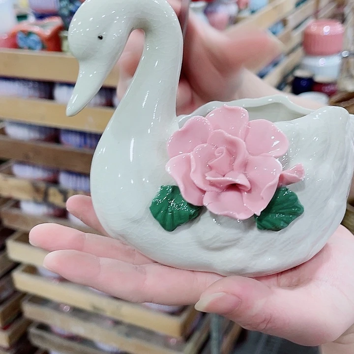 有孔，凑10元包邮陶瓷花盆发货！