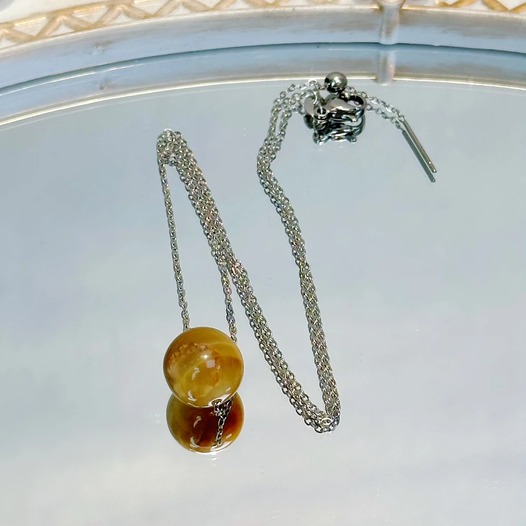 河图洛·「单珠项链」天然水晶矿石单珠项链（珠子随机发不接受指定