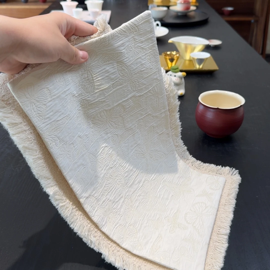 两条棉麻茶席各一