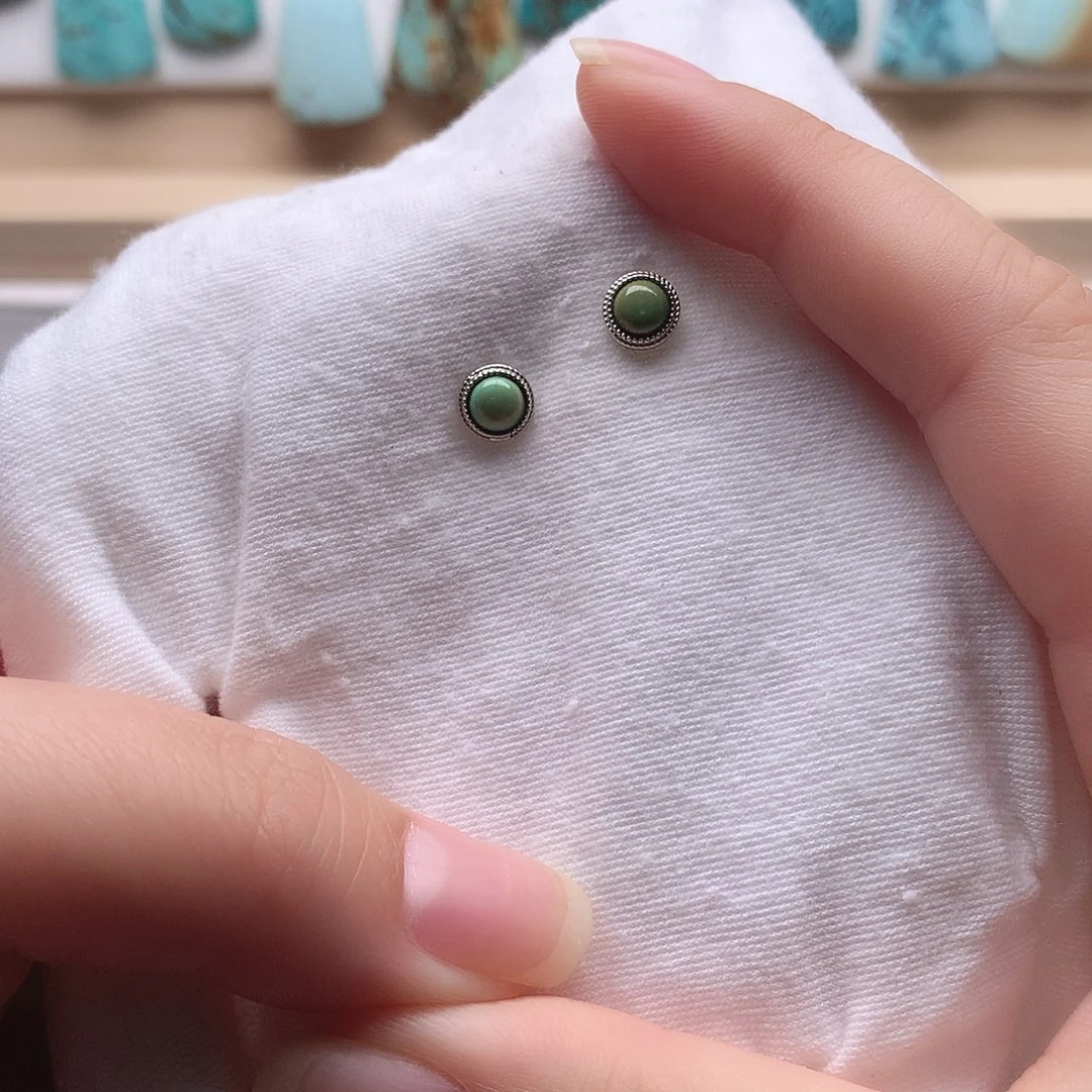 绿松石银S925镶嵌珠宝奇石