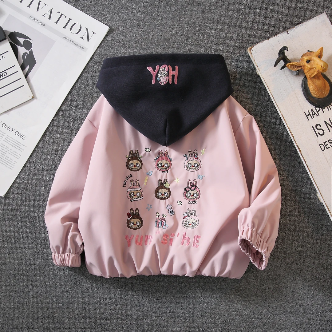 女小童连帽外套2025秋季新款宝宝休闲儿童网红女宝外套春秋外穿