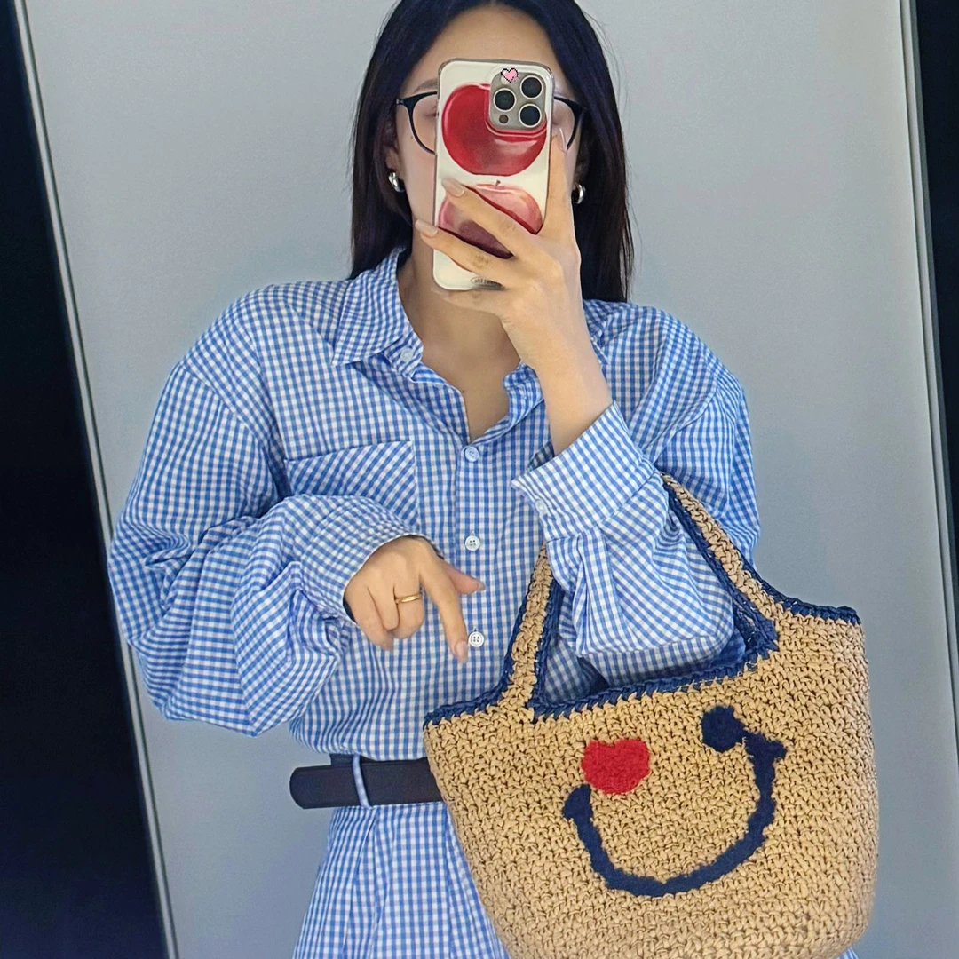 A 编号【直播间】201-400 草编包手工编织水桶包单肩包