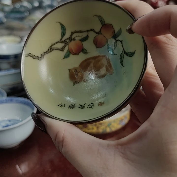 手工绘画汝窑手工