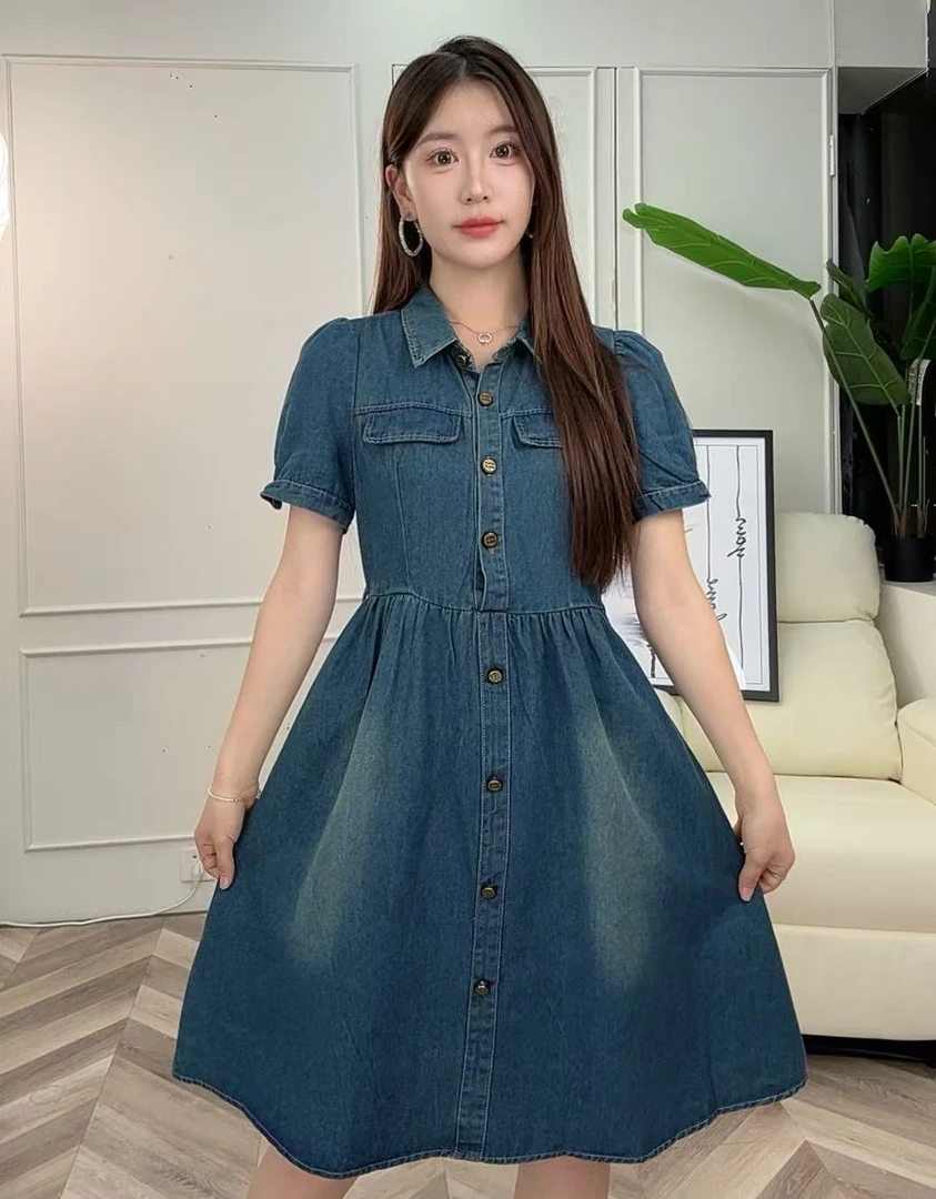2025新款牛仔连衣裙时尚高级