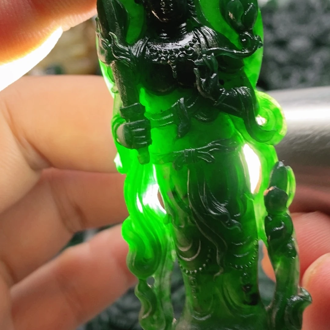 未镶嵌定制翡翠天然翡翠A货文殊