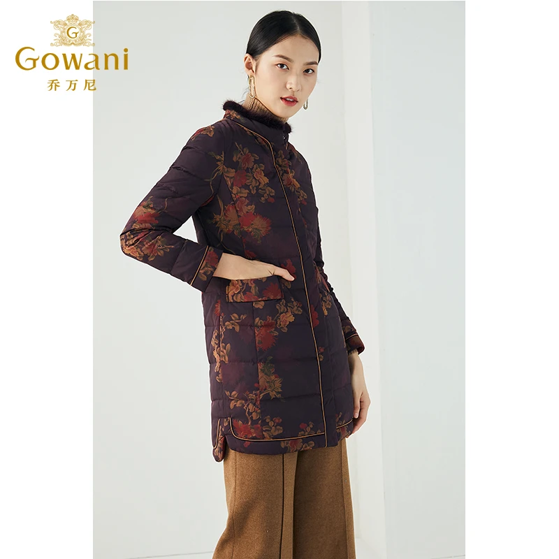 乔万尼商场同款复古国风设计双面可穿中长款保暖ES4T361701