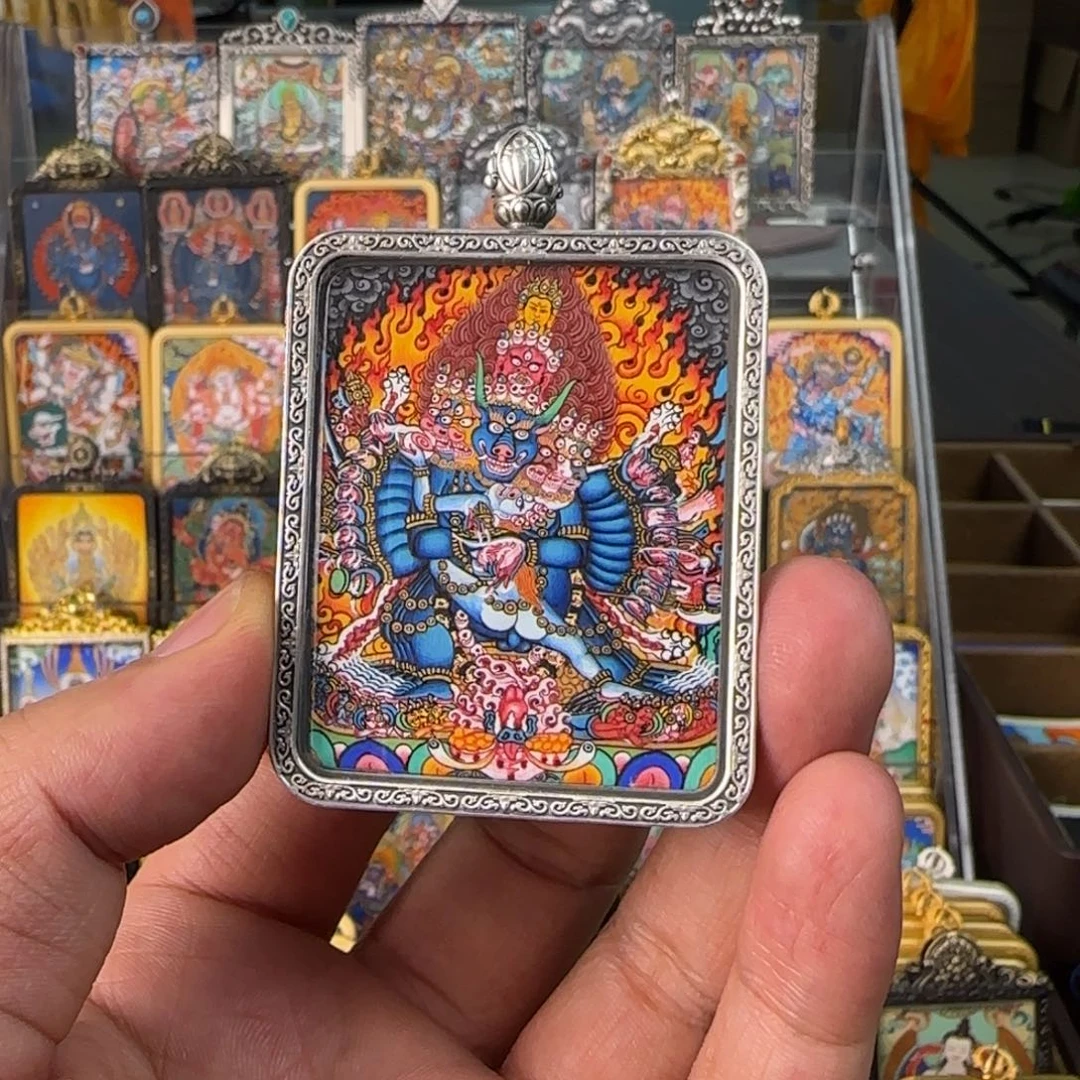 吊坠吉**鹤大威德唐卡艺术