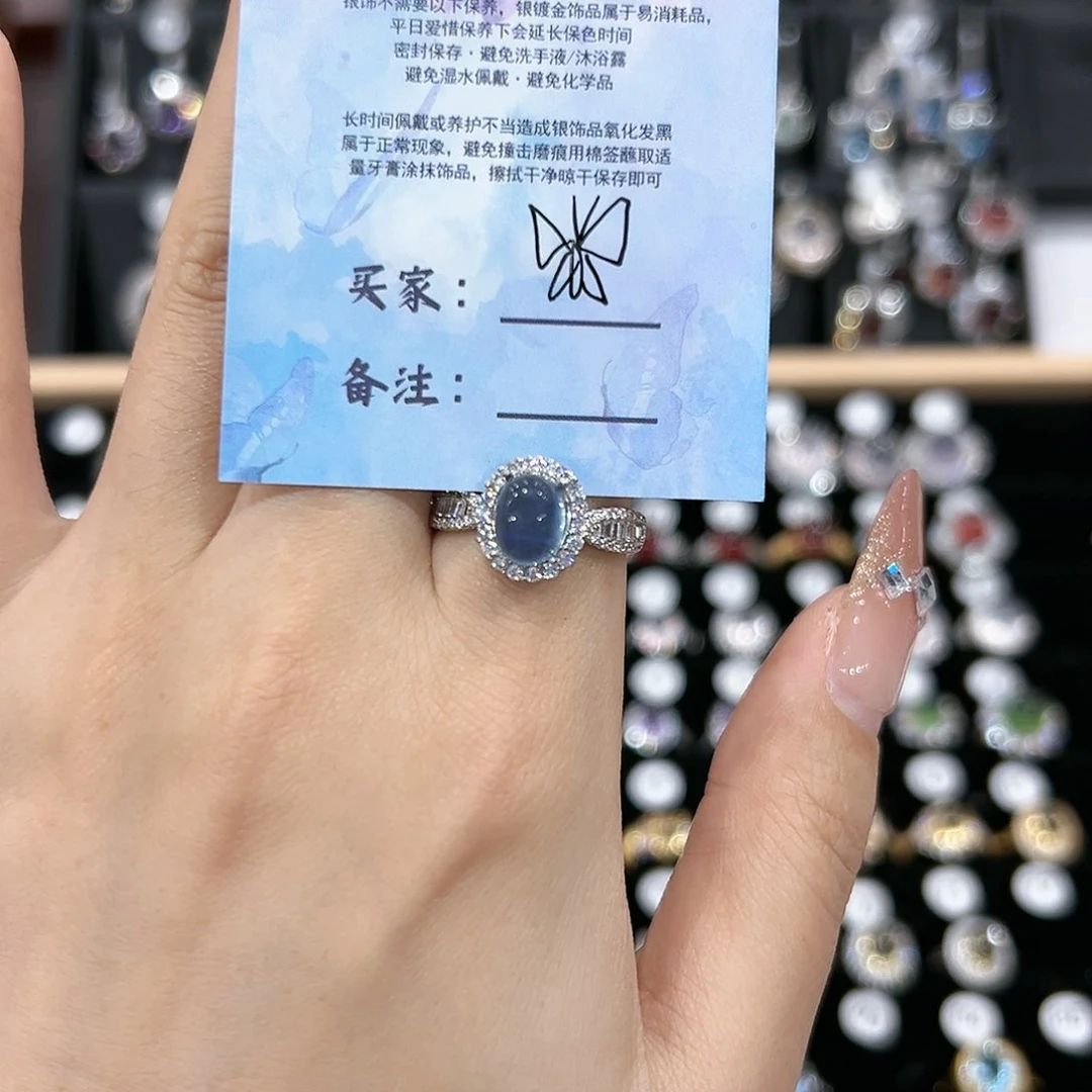 紫晶戒指银S925镶嵌戒指