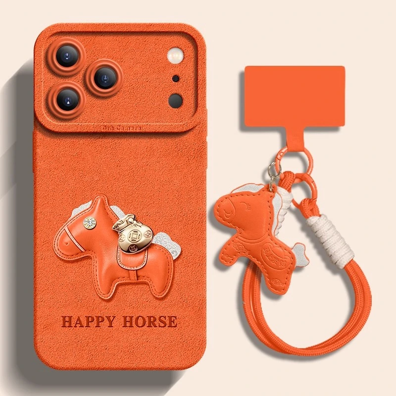 小马新年适用iPhone17Promax手机壳新款苹果17Pro女生air带挂绳16