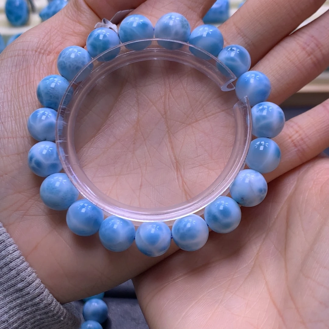 针钠钙石（海纹石）未镶嵌手串精品满纹10mm手串