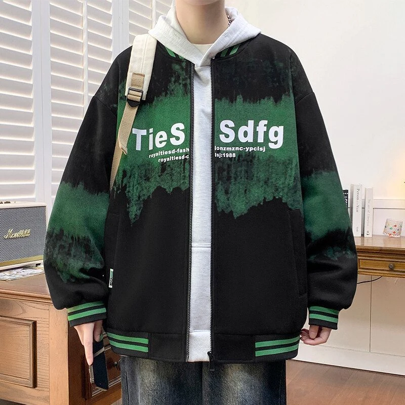 春秋季新款棒球服外套男士港风潮流青少年宽松百搭休闲夹克上衣服