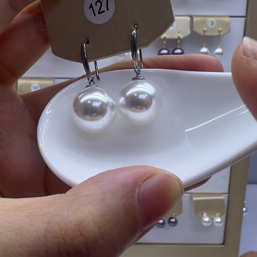 耳饰淡水珍珠银S925镶嵌