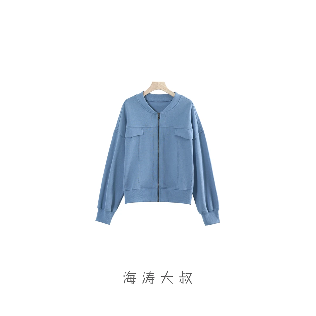 【618大促】【海涛大叔天花板】MZ951 暗纹口袋拉链棒球服