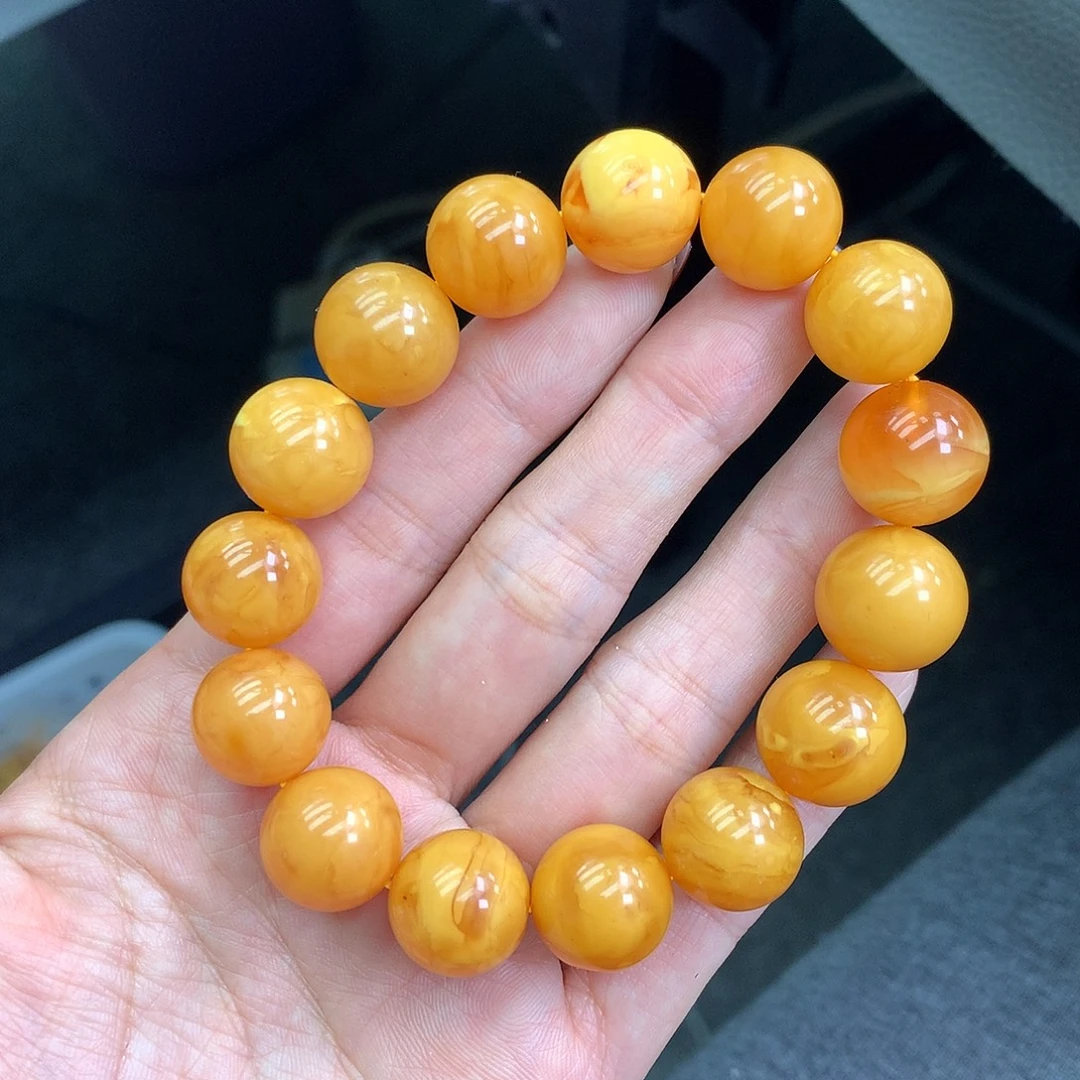 琥珀未镶嵌珠宝奇石14mm➕