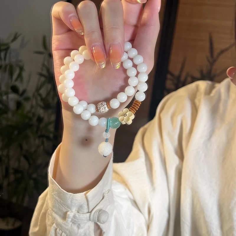 （新人礼）莲花菩提手串国风菩提根双圈手持情侣款好物好物赠盘玩