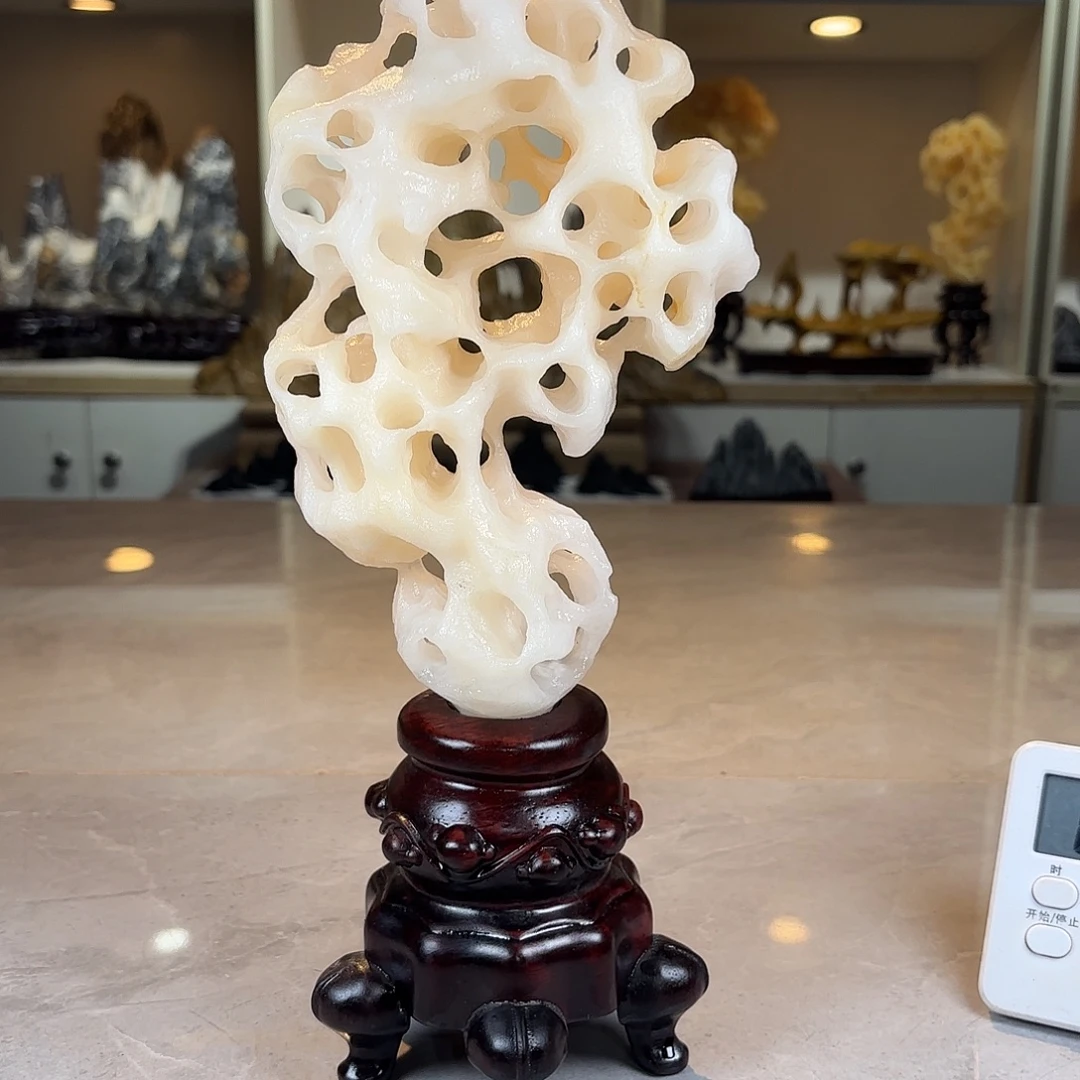 D***王灵璧石手工雕刻奇石摆件