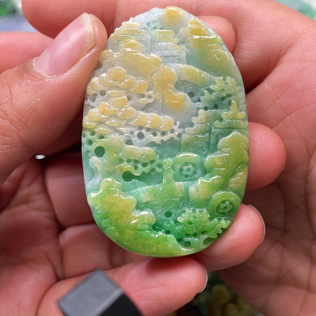 颈饰未镶嵌翡翠翡玉缘翡翠