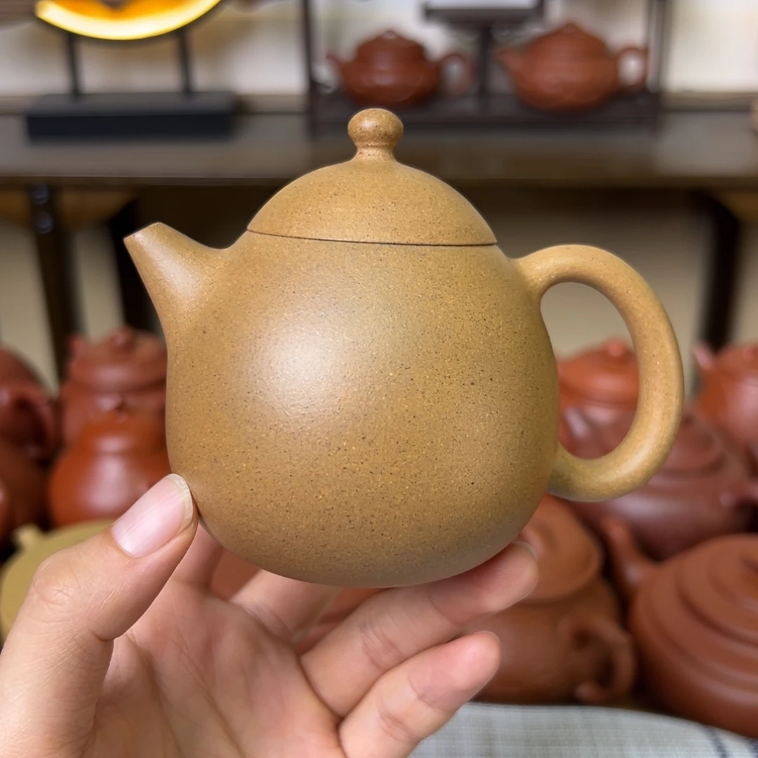 茶壶紫砂紫砂壶龙蛋黄金段150cc