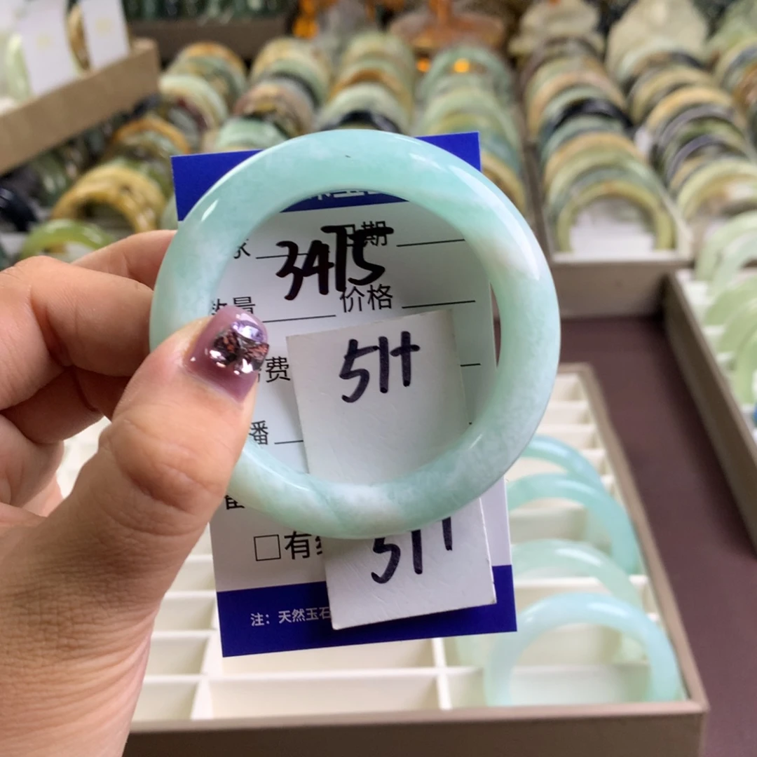 蛇纹石玉未镶嵌手镯3475