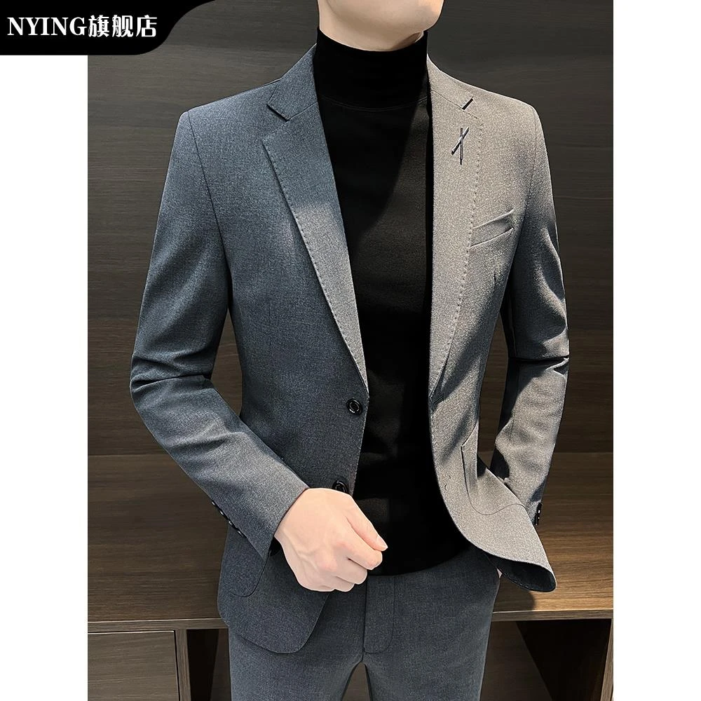 NYING休闲西装外套男士高级感痞帅男装帅气韩系潮流雅痞西服套装