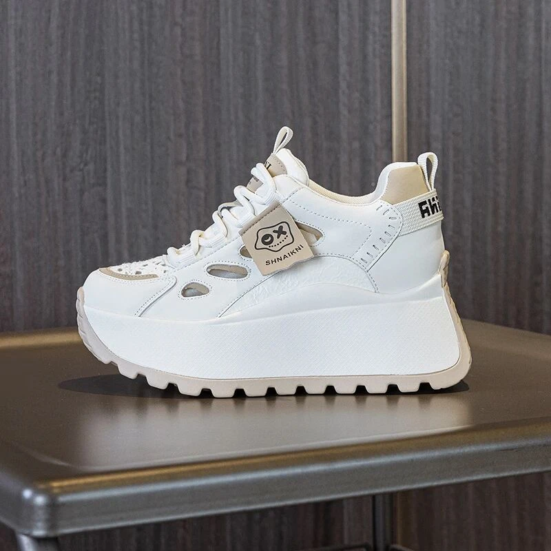 2025夏季新款松糕厚底女鞋百搭超薄运动休闲鞋运动鞋女鞋