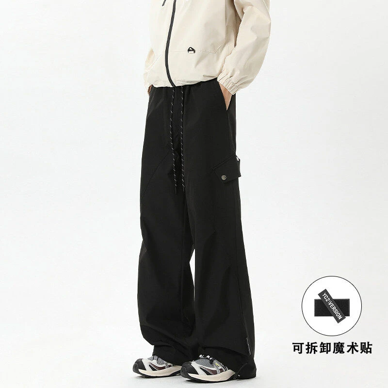 工装裤子男春季新款直筒宽松伞兵机能登山美式冲锋休闲高街长裤